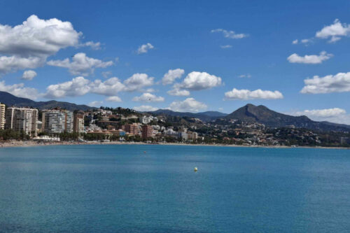 Vue sur les plages de Malaga
