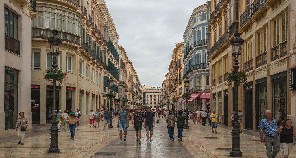 Shopping sur la Calle Larios à Malaga