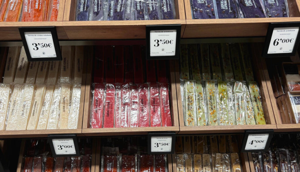 Différentes saveurs de nougats chez Sabor a Espana