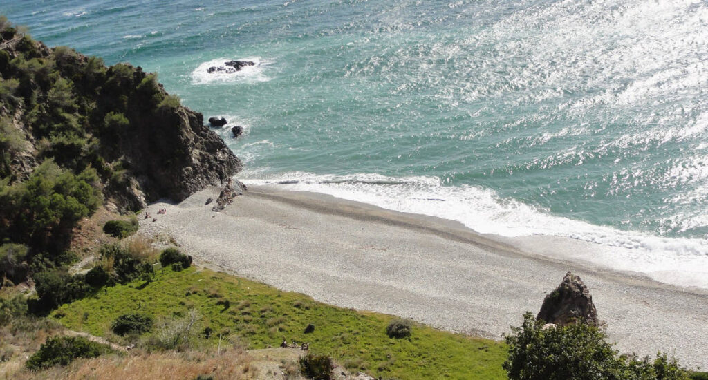 Vue sur la plage del Pino depuis la route N-340